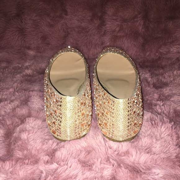 Gold Sparkle Flats - Picture 4 of 5